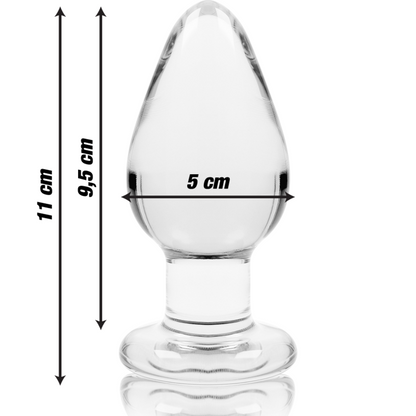 NEBULA SERIES BY IBIZA - PLUG ANAL MODÈLE 3 VERRE BOROSILICATE TRANSPARENT 11 CM -O- 5 CM