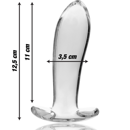 NEBULA SERIES BY IBIZA - PLUG ANAL MODÈLE 5 VERRE BOROSILICATE CLAIR 12.5 CM -O- 3.5 CM