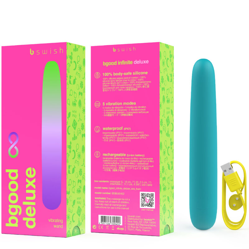 B SWISH - VIBRATEUR RECHARGEABLE B SWISH - BGOOD INFINITE DELUXE SILICONE BLEU