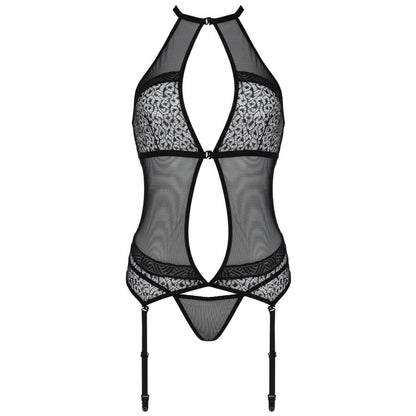 PASSION - CORSET SATARA LIGNE ÉROTIQUE NOIR S/M