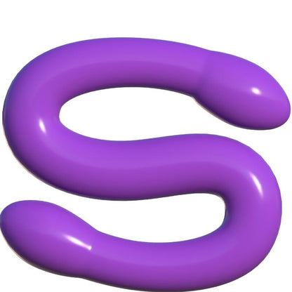 CLASSIX - GODE DOUBLE FLEXIBLE 43,7 CM VIOLET