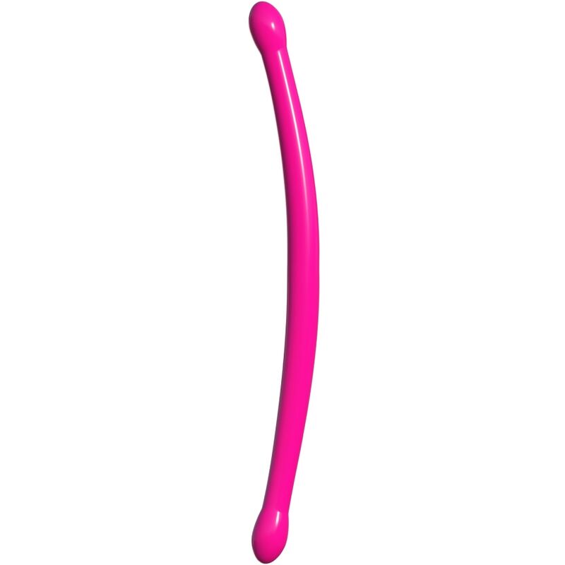 CLASSIX - GODE DOUBLE SOUPLE 43,7 CM ROSE