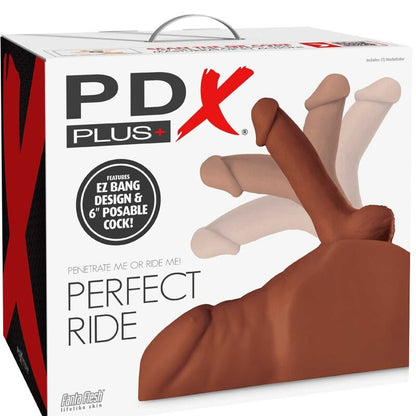 PDX PLUS - MASTURBATEUR PERFECT RIDE PÉNIS ET ANUS BRUN