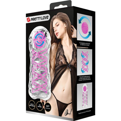 PRETTY LOVE - MASTURBATEUR MASCULIN FANTASY AVEC SPIRALE INTERNE ET BALLES TRANSPARENTES