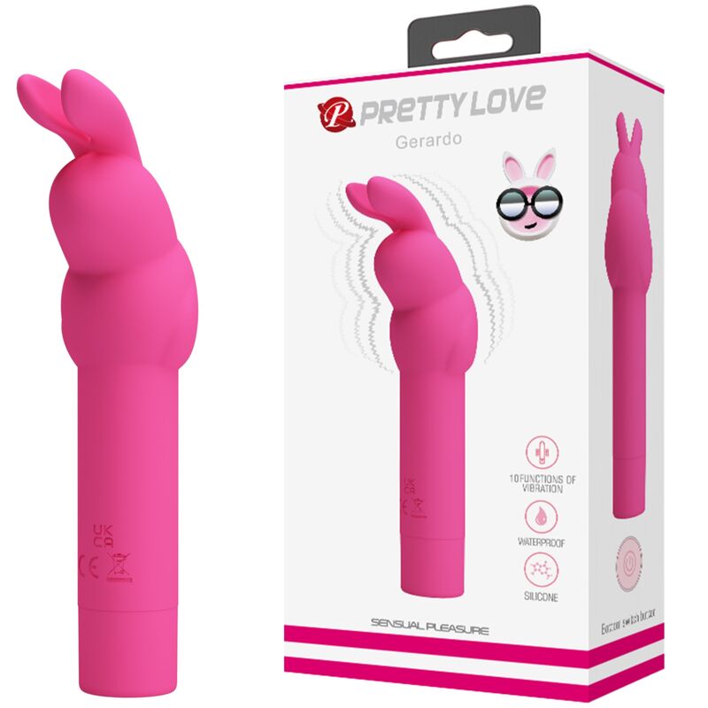 PRETTY LOVE - VIBRATEUR EN SILICONE LAPIN GERARDO FUSCHIA