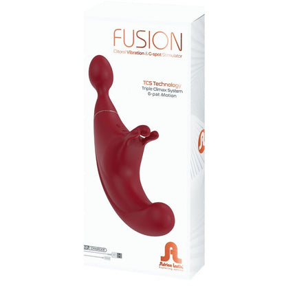 ADRIEN LASTIC - FUSION STIMULATEUR TRIPLE CLITORIS & POINT G ROUGE