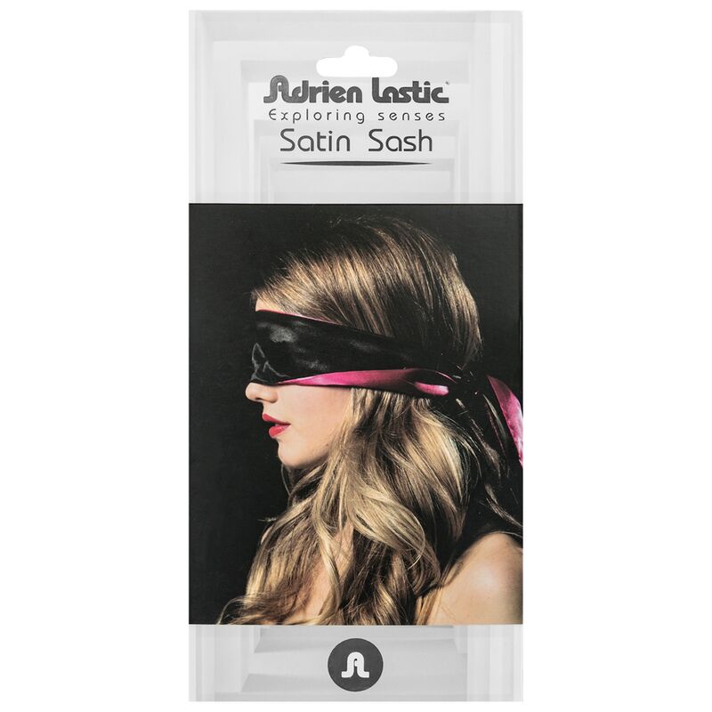 ADRIEN LASTIC - BANDAGE RÉVERSIBLE SATIN ROSE/NOIR