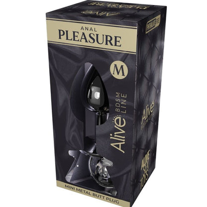 ALIVE - MINI PLUG DE PLAISIR ANAL MÉTAL NOIR TAILLE M