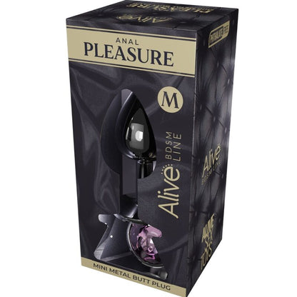 ALIVE - PLAISIR ANAL MINI PLUG MÉTAL ROSE TAILLE M