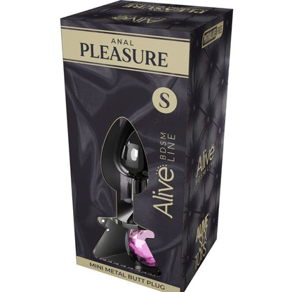 ALIVE - PLAISIR ANAL MINI PLUG MÉTAL ROSE TAILLE S