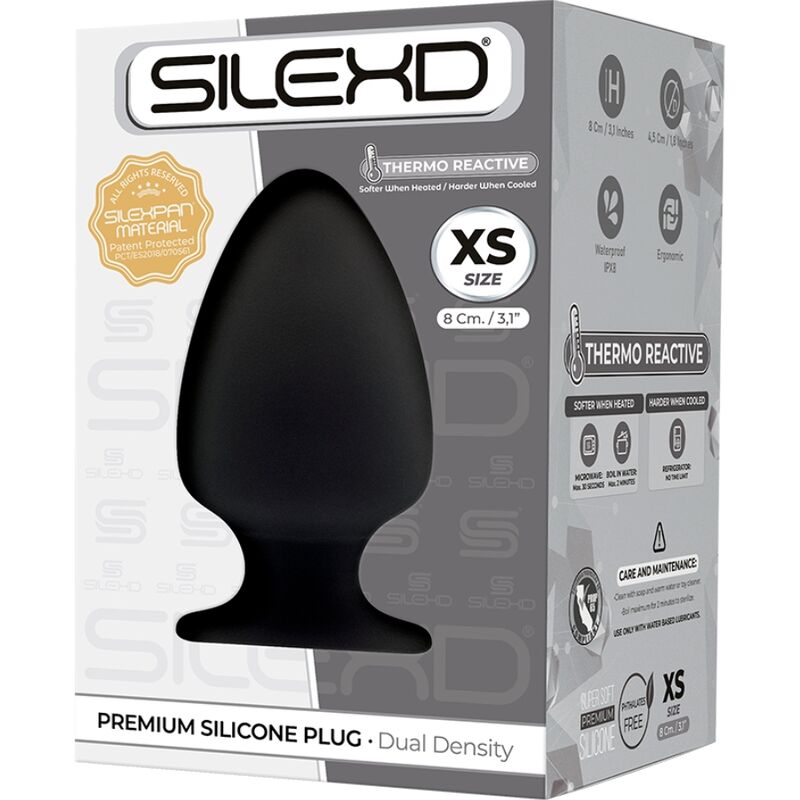 SILEXD - PLUG ANAL MODÈLE 1 PREMIUM SILEXPAN SILICONE PREMIUM THERMOREACTIF TAILLE XS