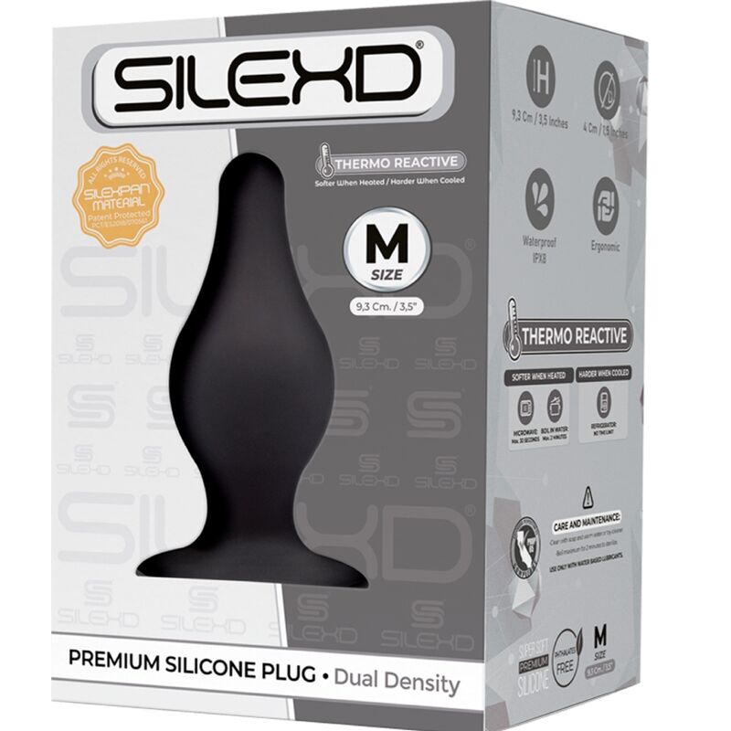 SILEXD - PLUG ANAL MODÈLE 2 PREMIUM SILEXPAN SILICONE PREMIUM THERMOREACTIF TAILLE M