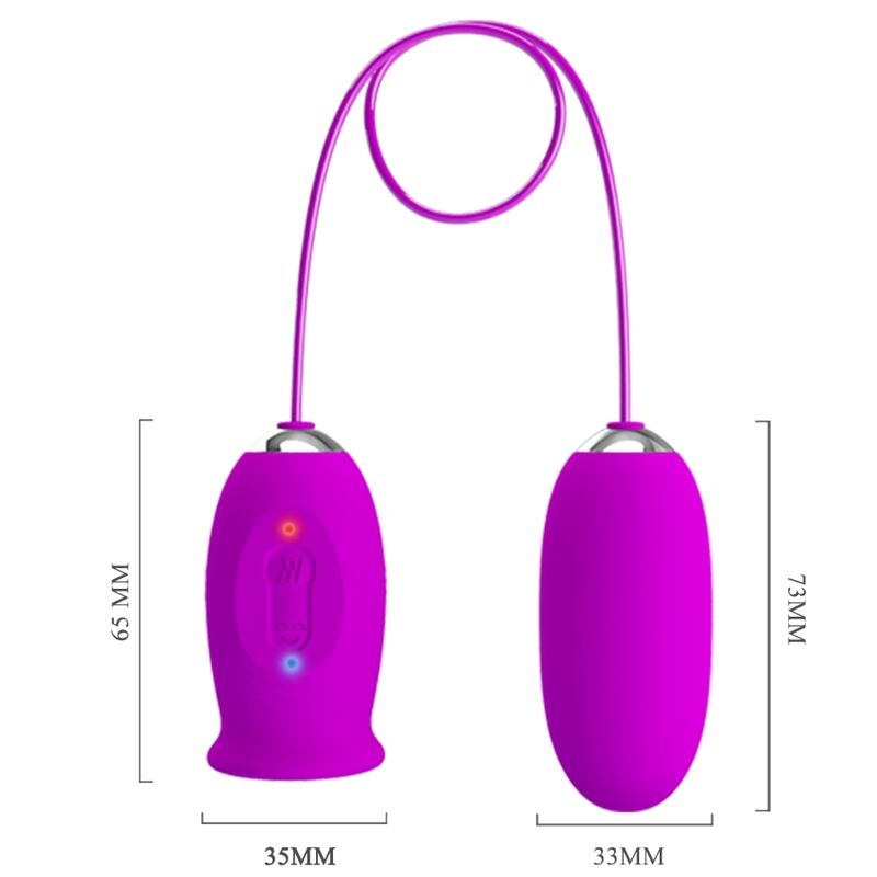 PRETTY LOVE - VIBRATEUR RECHARGEABLE DAISY DUAL EGG VIOLET