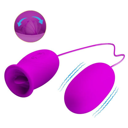 PRETTY LOVE - VIBRATEUR RECHARGEABLE DAISY DUAL EGG VIOLET