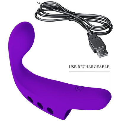 PRETTY LOVE - VIBRATEUR  DOIGT RECHARGEABLE GORGON VIOLET