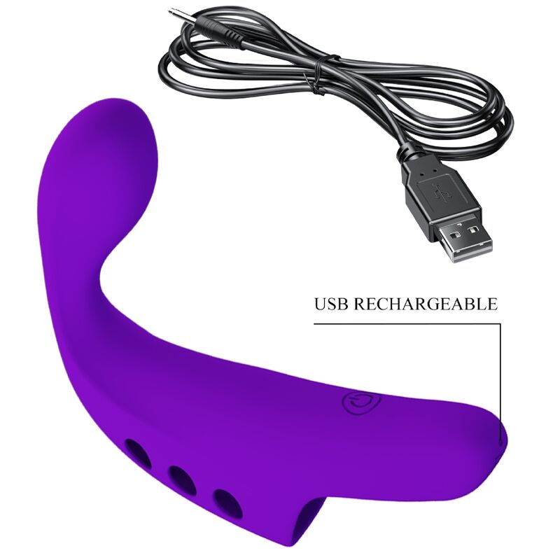 PRETTY LOVE - VIBRATEUR  DOIGT RECHARGEABLE GORGON VIOLET