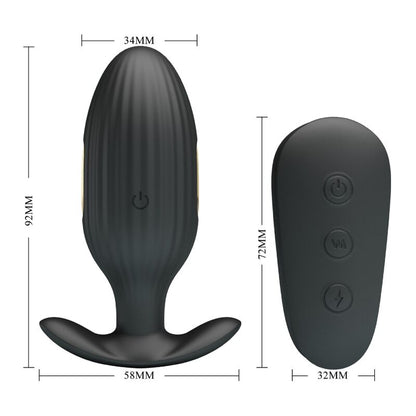 PRETTY LOVE - VIBRATEUR ANAL RECHARGEABLE KELLY PLUG NOIR