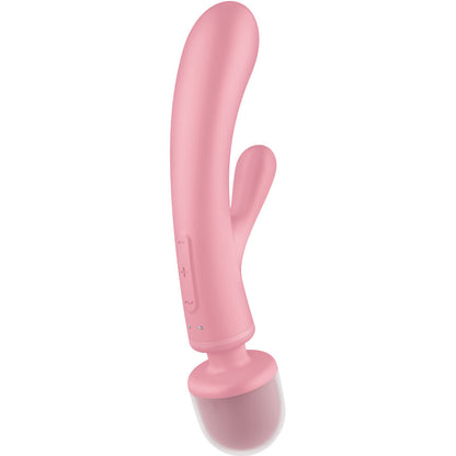 SATISFYER - MASSEUR VIBRATEUR LAPIN TRIPLE LOVER ROSE