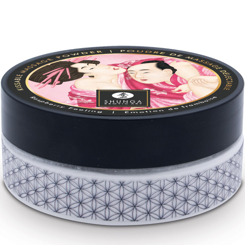 SHUNGA - KIT DE POUDRE DE MASSAGE COMESTIBLE FRAMBOISE