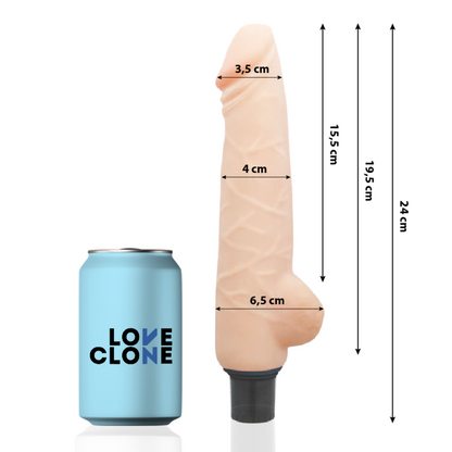 LOVECLONE - VIBRATEUR AUTOLUBRIFIANT HARALD 24 CM -O- 4 CM