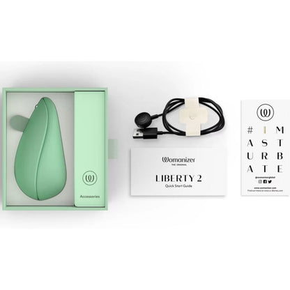 WOMANIZER - LIBERTY 2 STIMULATEUR & VENTOUSE CLITORIS VERT CLAIR