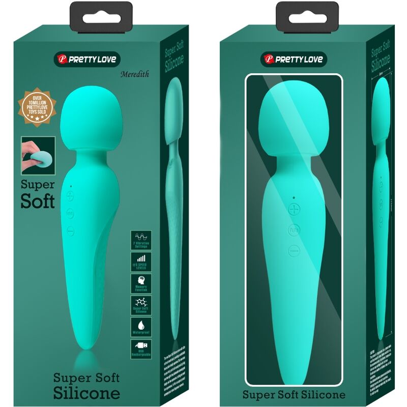 PRETTY LOVE - MASSEUR MEREDITH 12 MODES DE VIBRATION VERT AQUA