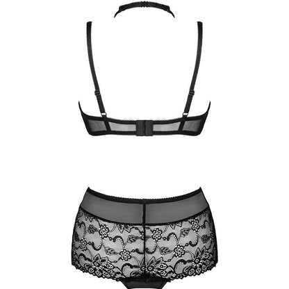 LIVCO CORSETTI FASHION - LINERA FOR THE SENSES COLLECTION SOUTIEN-GORGE + CULOTTE NOIR