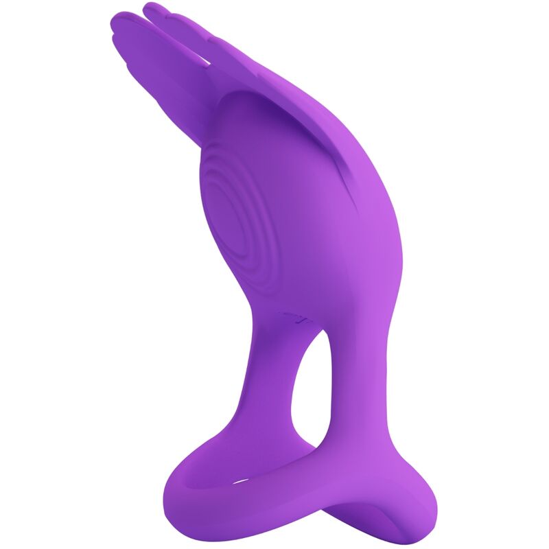 PRETTY LOVE - ANNEAU PÉNIS VIBRANT 7 VIBRATIONS SILICONE VIOLET