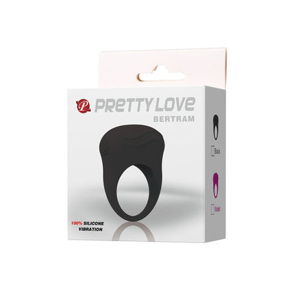 PRETTY LOVE - ANNEAU VIBRATEUR NOIR BERTRAM