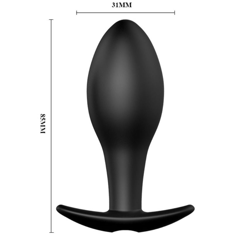 PRETTY LOVE - PLUG ANAL FORME DANCRE SILICONE 12 MODES DE VIBRATION NOIR