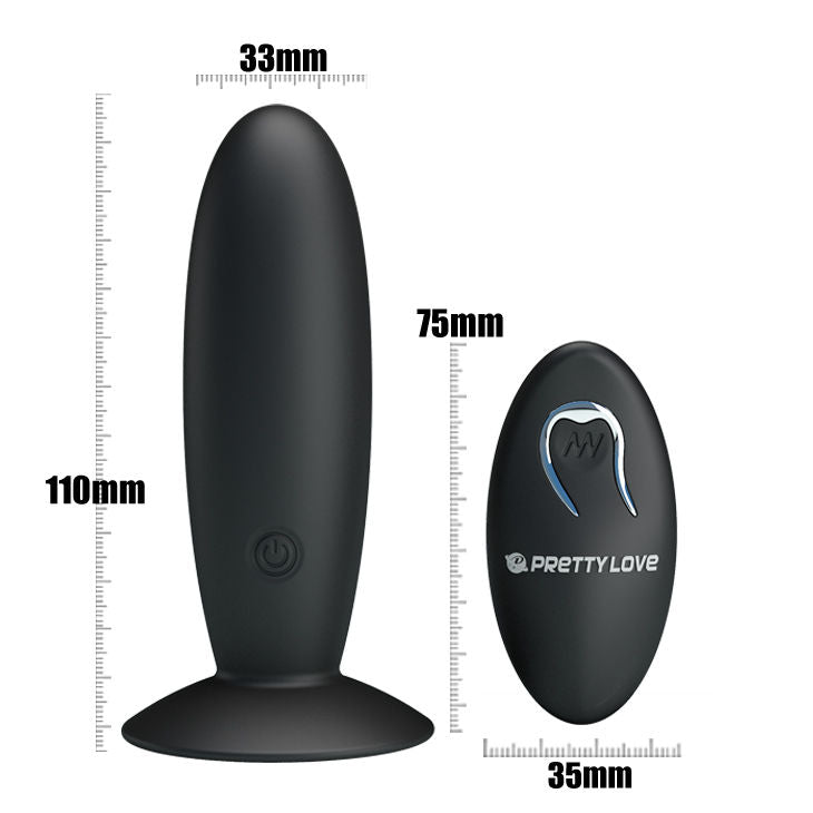 PRETTY LOVE - PLUG ANAL RECHARGEABLE AVEC VIBRATION ET CONTRÔLE