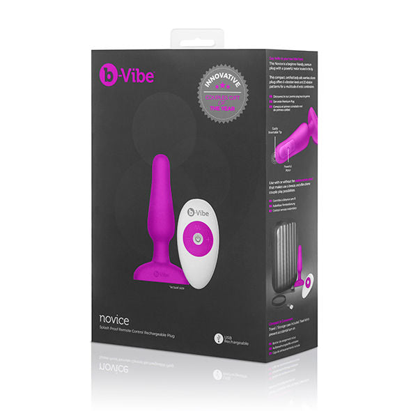 B-VIBE - NOVICE TÉLÉCOMMANDE PLUG ANAL FUCHSIA