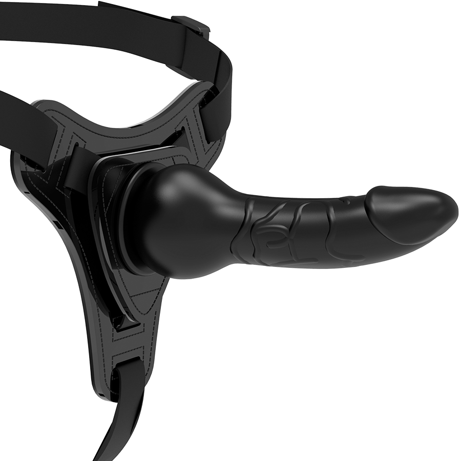 HARNAIS SOUMIS FETISH - SILICONE NOIR RÉALISTE 16 CM