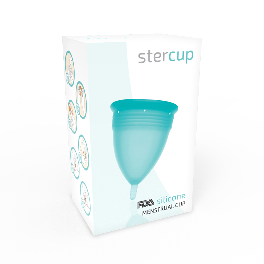 STERCUP - COUPE MENSTRUELLE EN SILICONE FDA TAILLE S AIGUE-MARINE