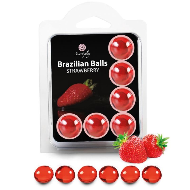 SECRETPLAY - SET 6 BALLES BRÉSILIENNES FRAISE