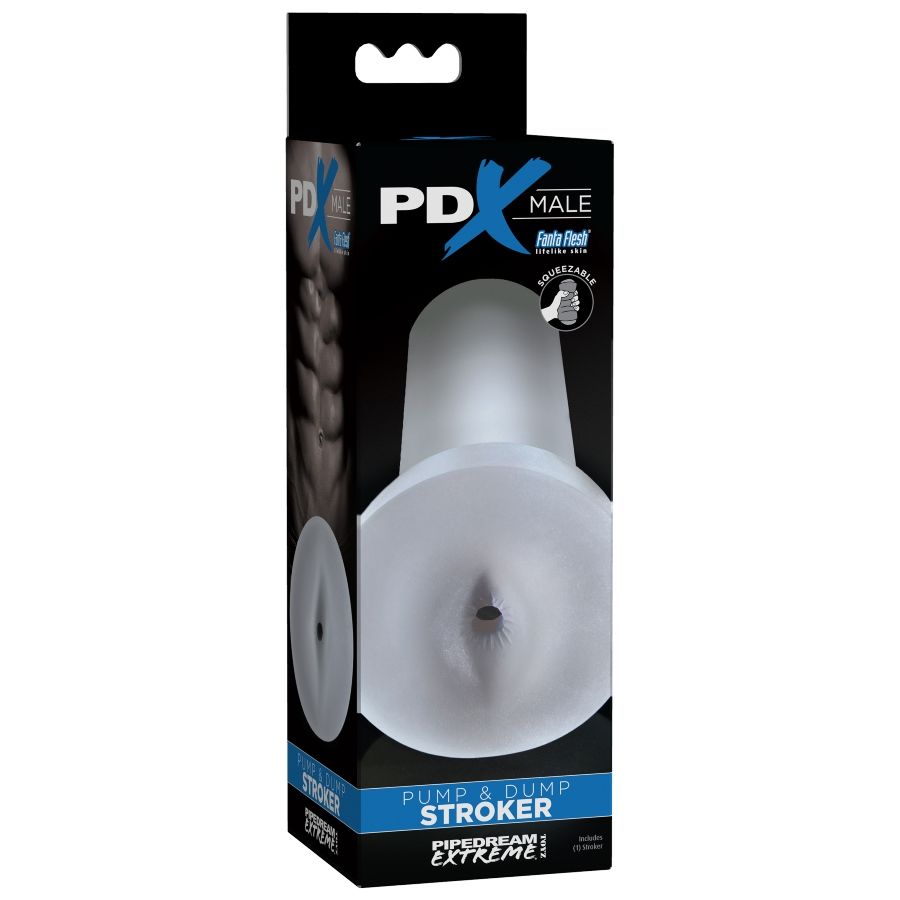 PDX MALE - POUSSOIR POMPE ET DUMP - TRANSPARENT