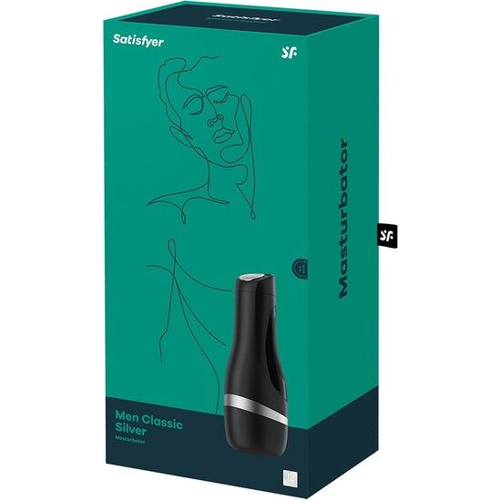 SATISFYER - MASTURBATEUR HOMME CLASSIQUE ARGENT