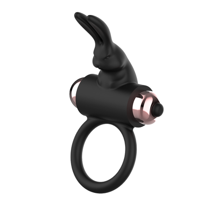 COQUETTE TOYS - COCKRING AVEC VIBRATEUR NOIR/ OR