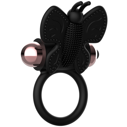 COQUETTE TOYS - COCKRING PAPILLON AVEC VIBRATEUR NOIR/ OR