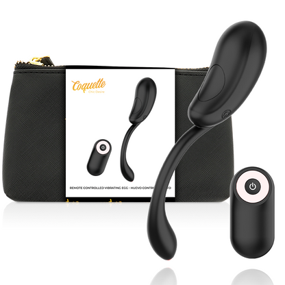 COQUETTE TOYS - OEUF VIBRANT TÉLÉCOMMANDE RECHARGEABLE NOIR/OR