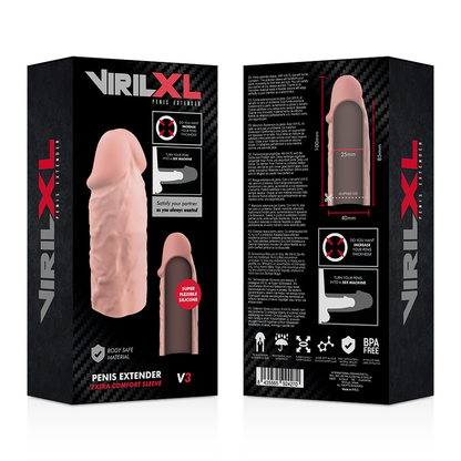 VIRILXL - EXTENSION NATURELLE DU PÉNIS EN SILICONE LIQUIDE V3