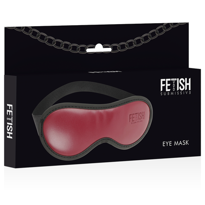 FETISH SUBMISSIVE DARK ROOM - MASQUE EN CUIR VÉGAN AVEC DOUBLURE EN NÉOPRÈNE