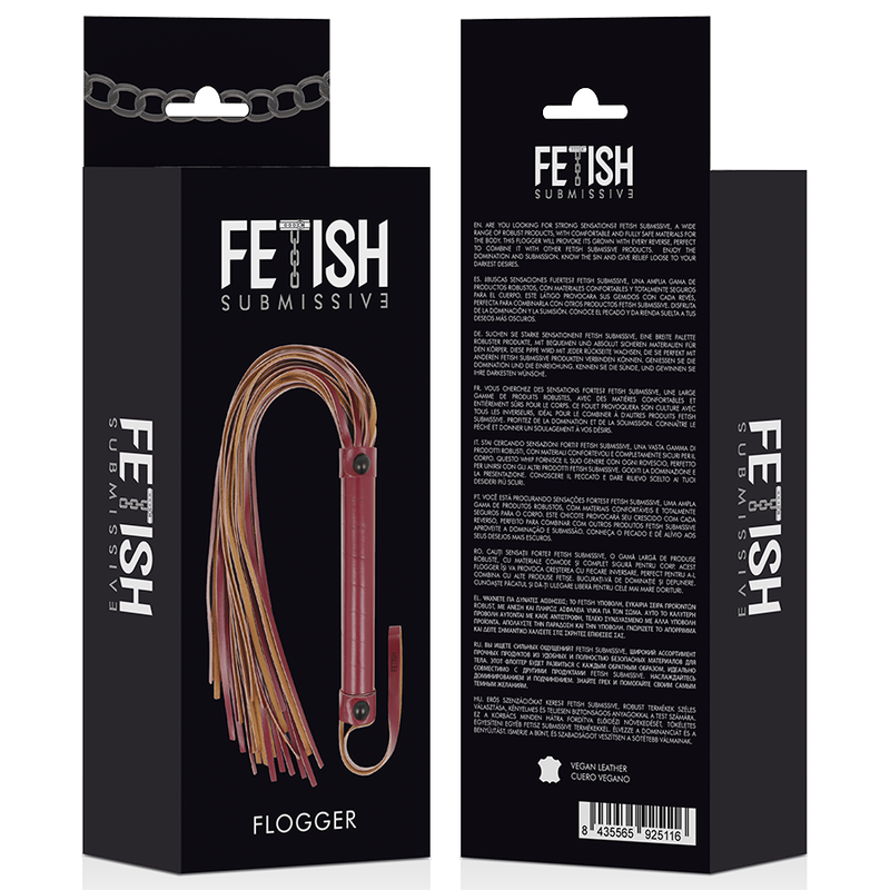 FETISH SUBMISSIVE DARK ROOM - FOUET EN CUIR VÉGÉTALIEN