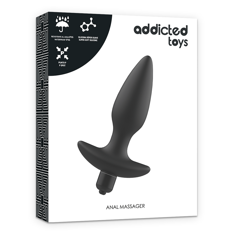 ADDICTED TOYS - MASSAGER PLUG ANAL AVEC VIBRATION NOIR