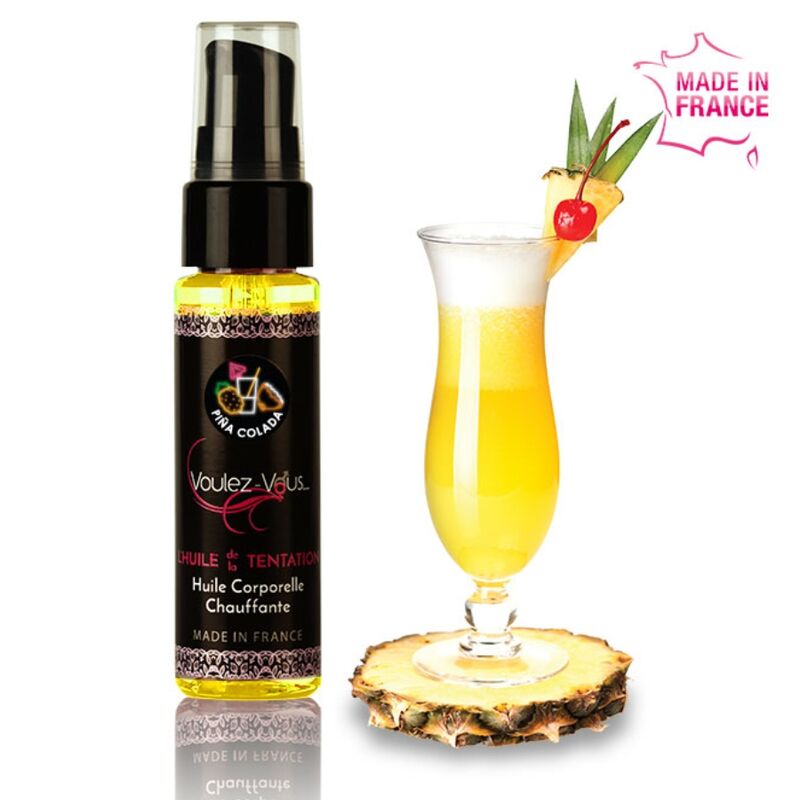 VOULEZ-VOUS - HUILE CORPORELLE RÉCHAUFFANTE - PIÑA COLADA 35 ML